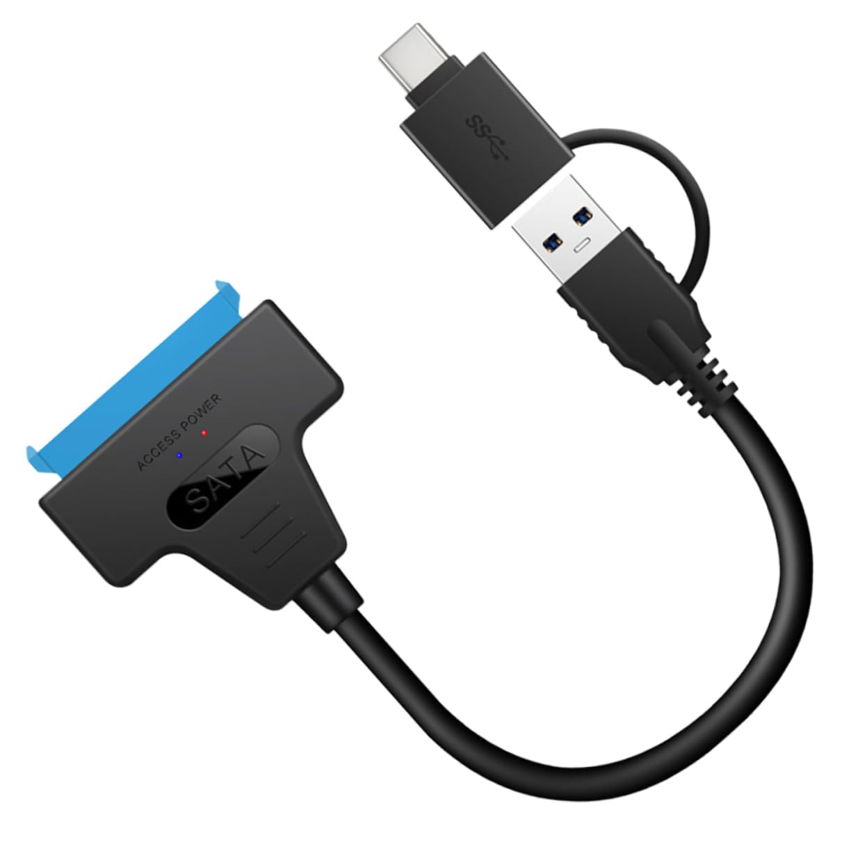 Transferencia de datos rápida con el cable convertidor Tipo C a Serial Ata Angoily USB 3.0 negro 8
