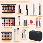 Makeup Kit For Teens,Girls Make up kit,Makeup Set For Women Full Kit with Makeup Box, Eyeshadow Palettes, Lipsticks, Brushes and Beauty Tools,(black) - Image 2