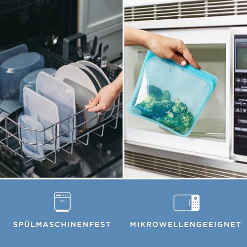 Stasher Silikon Bowl 1 Cup, Gefrierbeutel, Wiederverwendbar,Meal Prep, Klar – Ansicht 6