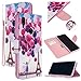 Produktbild Nadoli Leder Hülle für Xiaomi Redmi Note 7,Ballon Turm Pu Leder Buchstil Magnetverschluss Trageschlaufe Klapphülle Brieftasche Schutzhülle mit Standfunktion