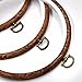 Erlvery DaMain 3 Pieces 6 inch Round Embroidery Hoops Bulk Imitated Wood Circle Cross Stitch Hoop Ring