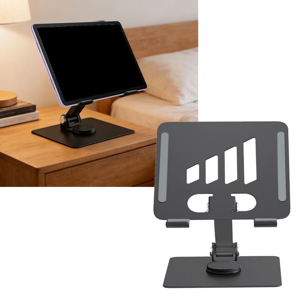 Regulowany stojak na laptopa z obrotową podstawą o 360 stopni, składany uchwyt na laptopa na biurko, ergonomiczny notebook komputerowy