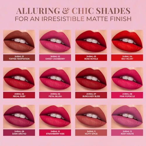 Just Herbs Relaxed Matte Liquid Lipstick Lip colour for Women, - Image 3