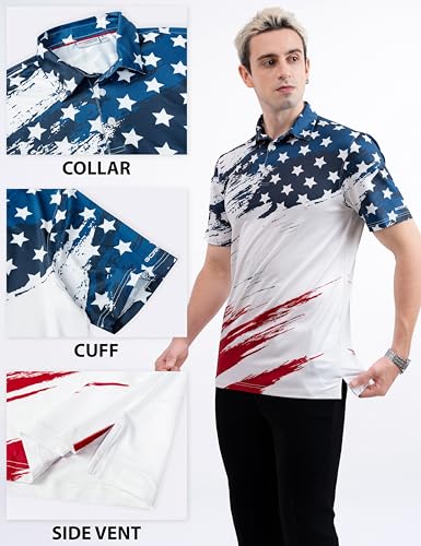 Polo para Hombre Manga Corta Transpirable y Secado Rápido | Polo de Rendimiento para Golf o Uso Casual miniatura 5