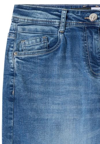 Cecil High Waist Barrel Leg Jeans im Loose Fit mid Blue wash 28