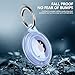 2 Pack IPX8 Waterproof AirTag Keychain Holder Case, Lightweight, Anti-Scratch, Easy Installation,Soft Full-Body Shockproof Air Tag Holder for Luggage,Keys, Dog Collar (Black+Blue)