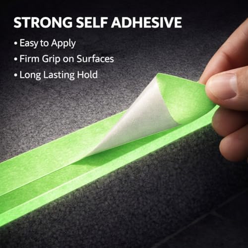 Image of Radium Night Glow in Dark Tape 50.8 mm (2 Inch) Width x 5 Meters (16 Feet) Length. Luminous Self-Adhesive Tape Safety Warning Security Stage Home Decoration Tape, Green