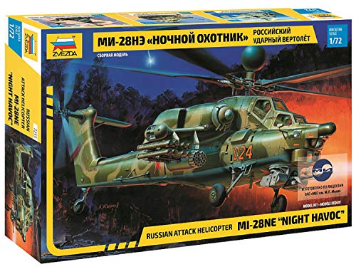 Maquette Mil MI-28N Zvezda Z7255 à l'échelle 1:72 avec détails de gravure haute précision