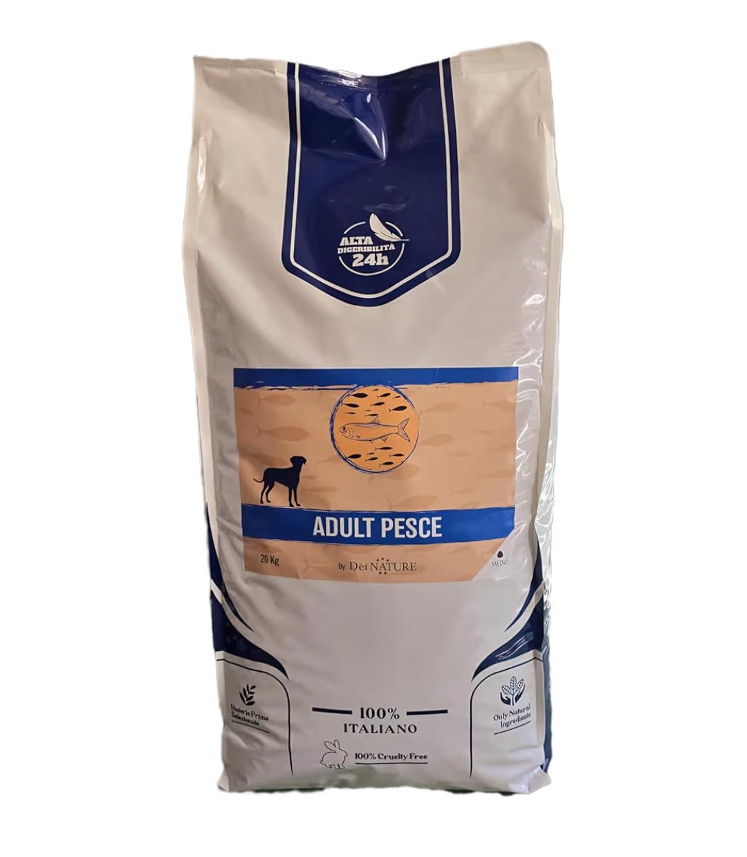 Krokiety dla psów 20 kg Ryby, oferta, zbilansowana sucha karma dla dorosłych psów wszystkich ras i rozmiarów, wyprodukowana we Włoszech z wyselekcjonowanymi składnikami