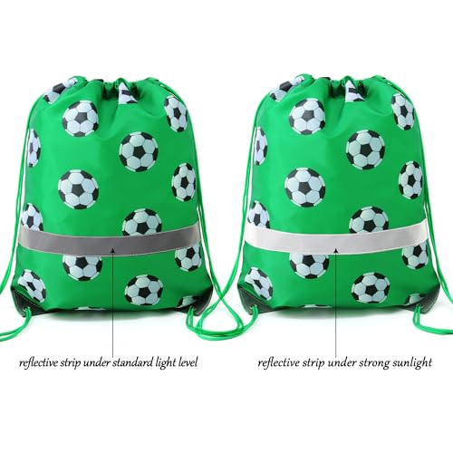 5 Pcs Red Drawstring Backpacks Bulk String Soccer Bags Reflective Cinch Sack Drawstring Bags for Gym Sport4