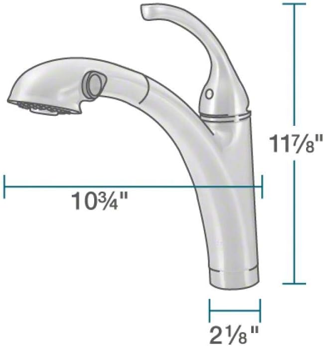 Prоmо 40% оƒƒ MR Direct 765-C Chrome Single-Handle Pull-Out Sprayer Kitchen Faucet