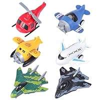 XLTXWD 6 Pack Aeroplane Toys for 2 Year Olds,Airplane Toys for Toddlers, Educational Role-Play Aircraft Models for Preschool Kids, Ideal for Birthday Party Favors and Imaginative Play