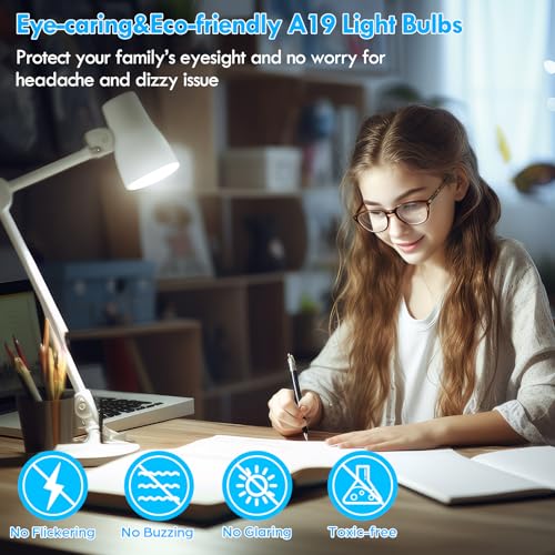 Kondras A19-14-50/B1BF/14/7J Led Light Bulbs 100 Watt Equivalent 1600 Lumens, A19 14W Super Bright Daylight White 5000K Led Bulbs thumb #3