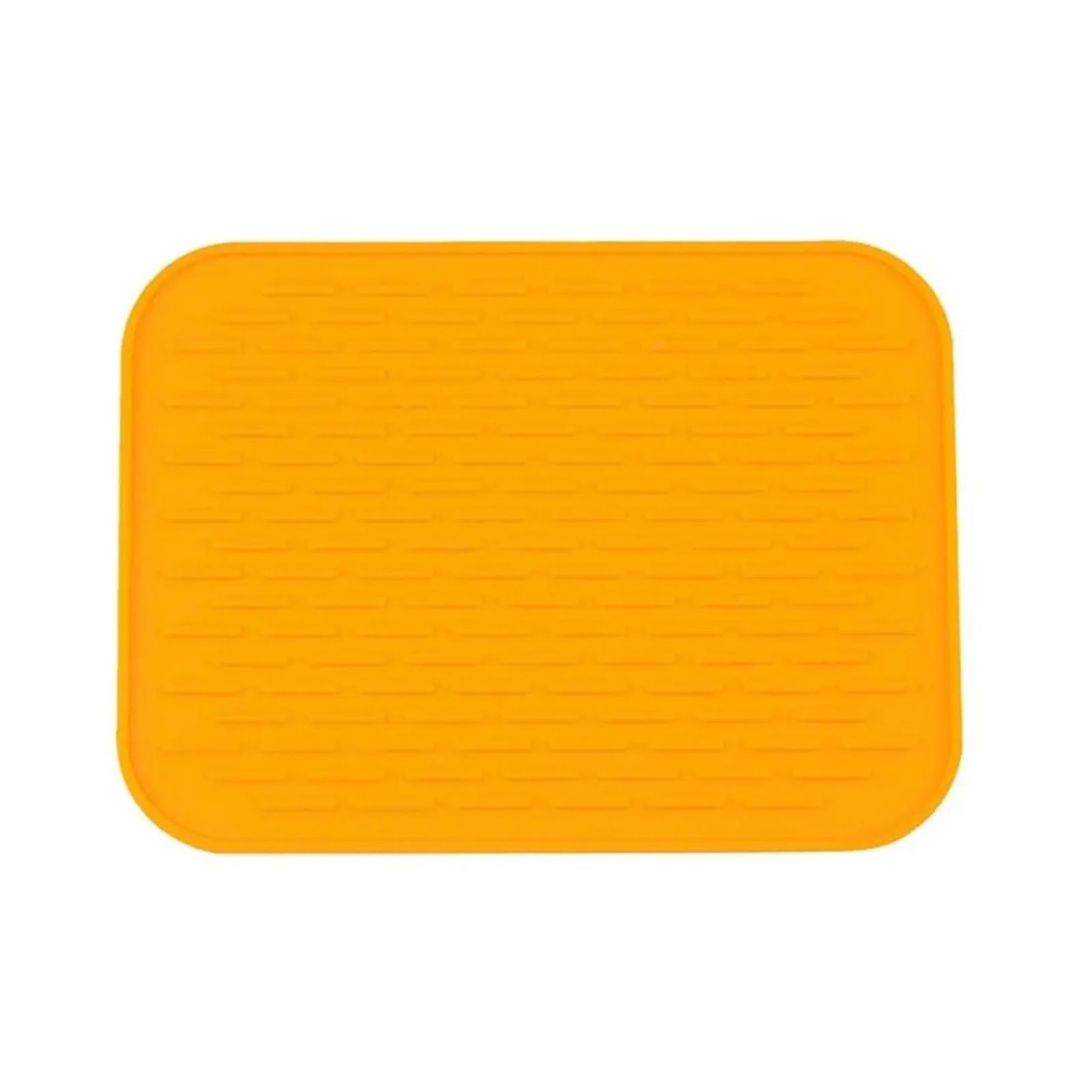 JZQKXMVNCLH Multifunction Silicone Heat Resistant Mat Non-slip Rectangle Table Placemat(Orange)