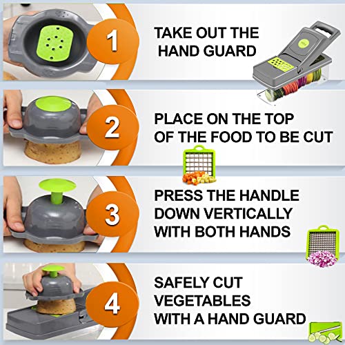 Bellucci 15in1 Vegetable Chopper Set Kitchen Tools & Gadgets for Effortlessly Chopping