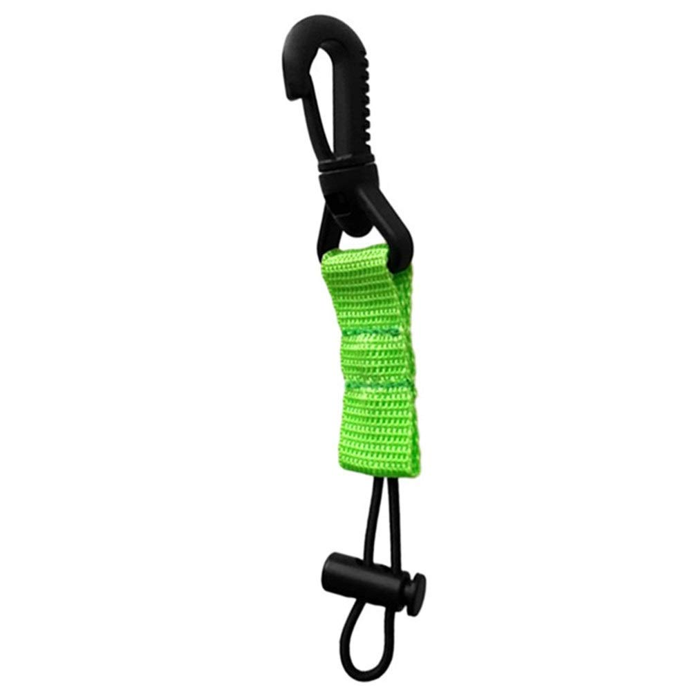 ARTFFEL Durable Underwater Scuba Diving Mouthpiece Holder Regulator Octopus Retainer With Webbing Clip Water Sports Swimming Diving Perfect (Color : Green)