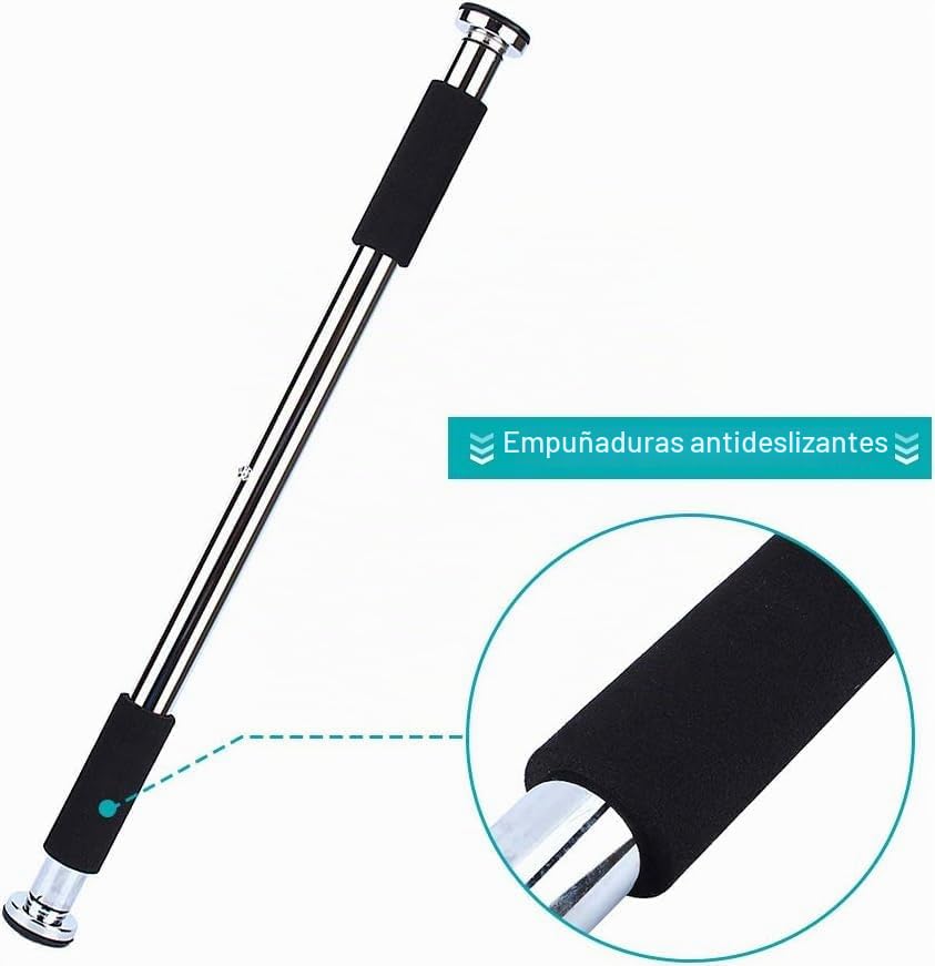 Barra de dominadas ajustable de 62 a 100 cm para puerta de casa 3