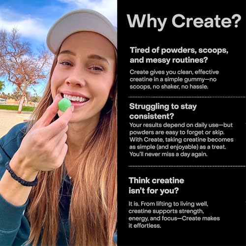 creatine monohydrate gummies for men amp women - boost focus strength and endurance anti-melting formula vegan gluten-free non-gmo 15 gram creatine per gummy sour green apple 90 ct