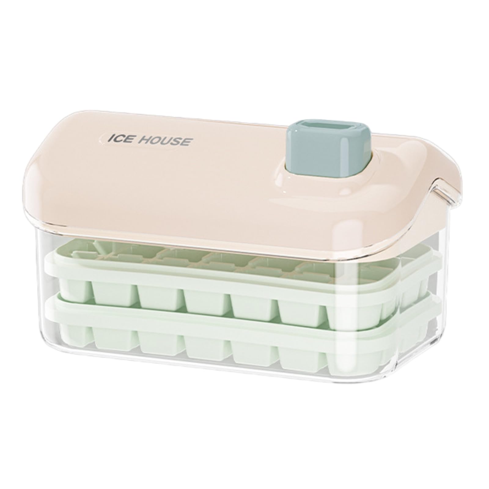 Xinsheinelry Organizers Set Ice Molds Practical Press Cube Tray for Freeze Drink and Dessert Food Grade Maker