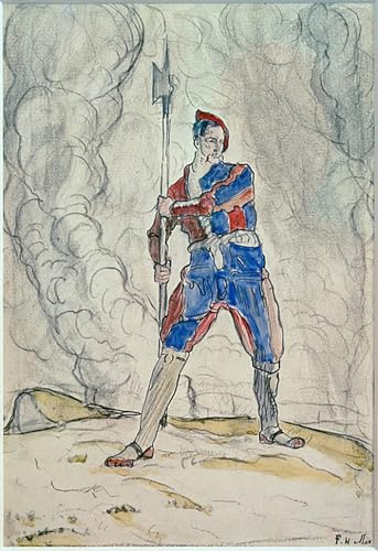 Batalla de Marignano Ferdinand Hodler cuadro pintura lienzo decorativo pared para oficina 60x90