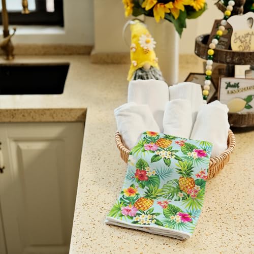 Arkeny AD308 Pineapple Summer Kitchen Towels Dish Towels Set Of 2,Hello Sunshine Leaves Hand Towels 18X26 Inch Drying Dishcloth,Farmhouse Home Seasonal Holiday Summer Decorations Ad308 thumb #6