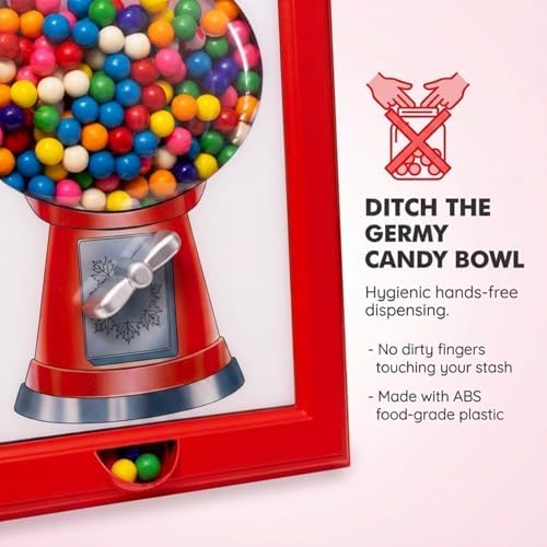 Eye Candy Frame - The Original Candy Dispenser and Gumball Machine in a Picure Frame. All Kinds of Treats. Hang on a Wall, Stand on a Table, Birthday & Holiday Gift for All Ages, Large 15" x 12" (Red) - 3