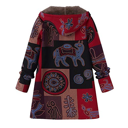 Hemlock Women Plus Size Parkas Overcats Hooded Cardigan Jacket Coats Artificial Woollen Cotton Outerwear Sweater Coat - Thumbnail 4
