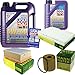 Produktbild Filter Set Inspektionspaket 6 Liter Liqui Moly Motoröl Leichtlauf High Tech 5W-40 MANN-FILTER Innenraumfilter Luftfilter Ölfilter