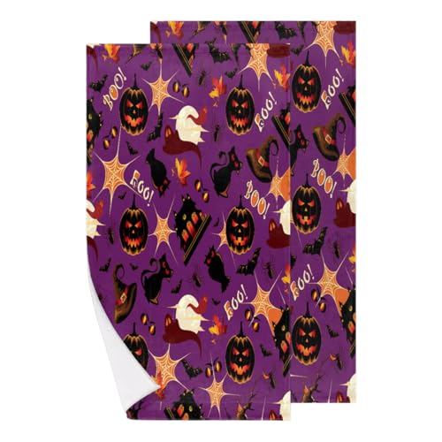 Pack de 2 Compacta Pareo Navidad Halloween Calabaza Manta de Playa Toalla Sauna para Gimnasio,Sauna,Piscina 40X70cm