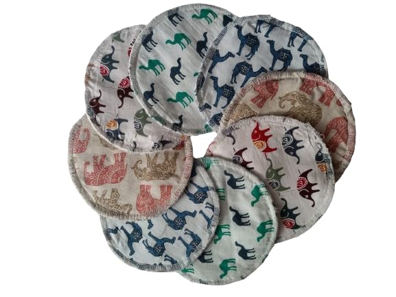 AGASTI Nursing Breast Pad Soft Comfy High-Absorbent Cotton Breast Pads Big Size Reusable Maternity Washable Nursing Pads Super Absorbent Comfort Fit Breast Pads (White 4Pair/ 8Piece) (5inch)-image-28