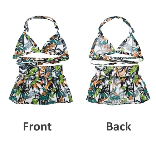 Image of Dog Bikini Swimsuit Summer Puppy Bathing Dress Beach Clothes Cat Costume for Puppy Dog Cat Green Yellow Hawaii L