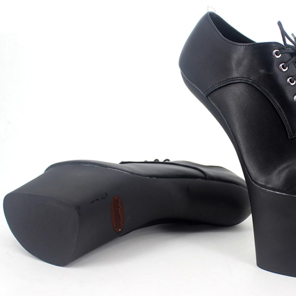 PROMI Talon Aiguille Talons Hauts 20 Cm Stage Noir Chaussures sans Talons
