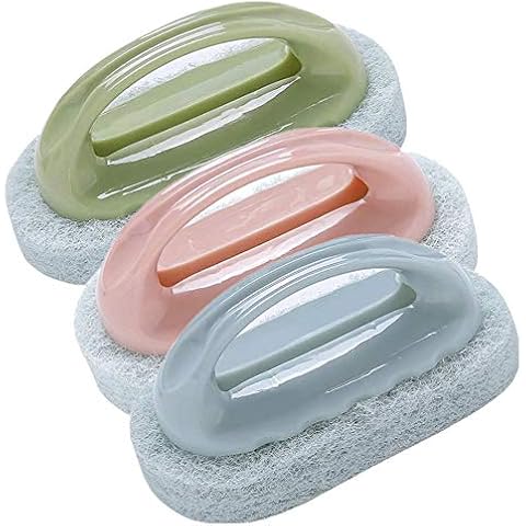 3 Pcs Bathtub Cleaning Sponge Brush Kitchen Cleaning Brush Magic Sponge Brush for Bathroom, Kitchen, Floor, Wall, Tile Cover
