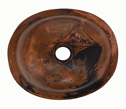 Mexican-Copper-Sink-Drop-In-Bathroom-Sinks-16×13-Stained-Patina Mexican Copper Sink Drop In Bathroom Sinks 16×13 Stained Patina