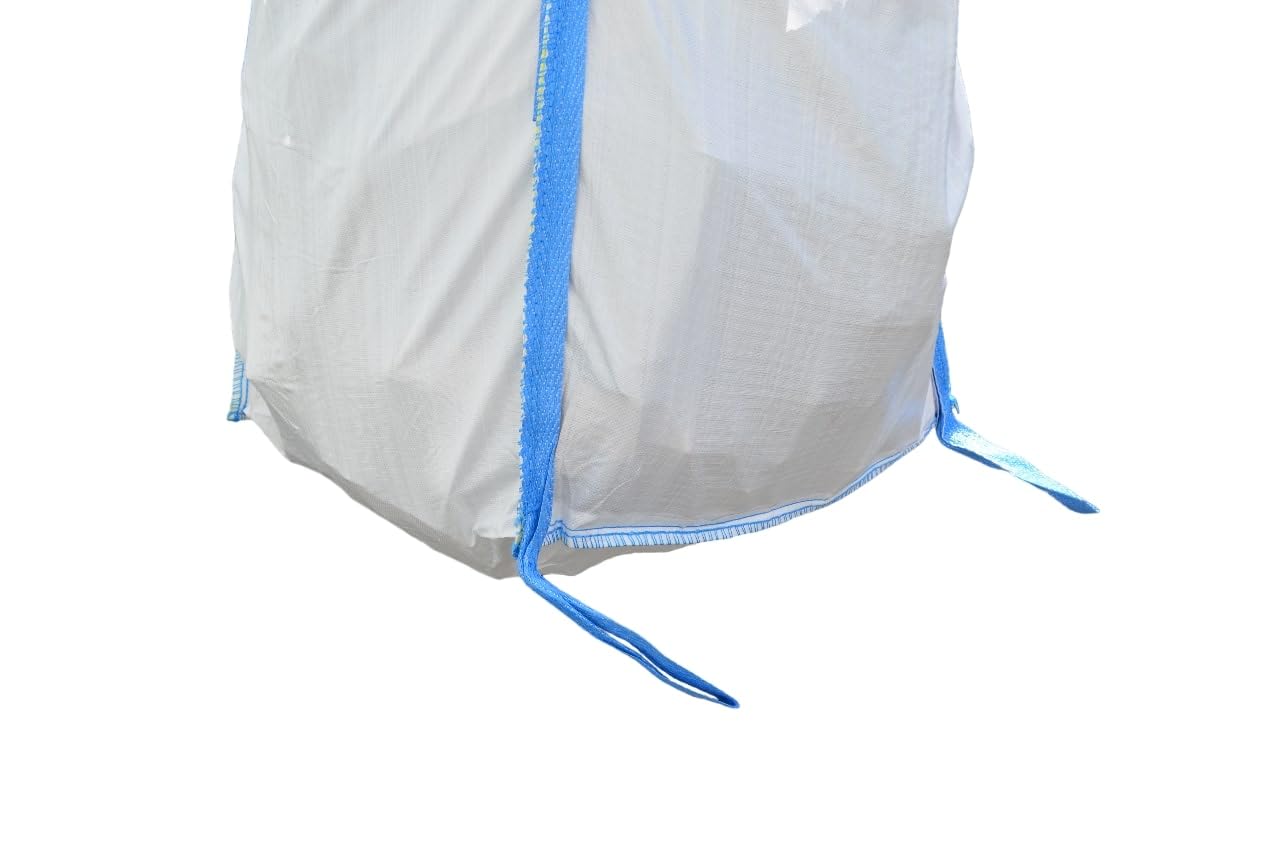 Big Bag 90x90x90 cm, 5 Stück, 6 Schlaufen | Tragfähigkeit 1000kg, 5000 KG Bruchlast, Ohne Inhalt, Säcke für Bauschutt, Gartenabfall, Holz, Sand