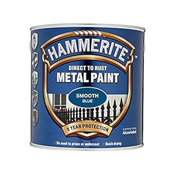 ICI Hammerite 5092826 Direct to Rust Metal Paint - Smooth Blue Finish 750ML