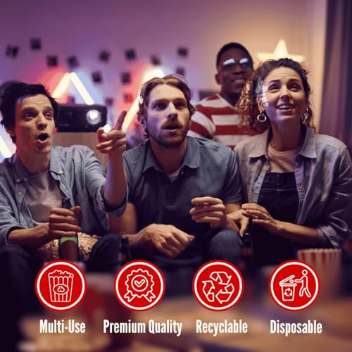 zeego0 20-pack popcorn boxes sturdy and durable popcorn bucket 775in tall large capacity popcorn containers cups amp bowls convenient movie night supplies perfect for families parties carnivals