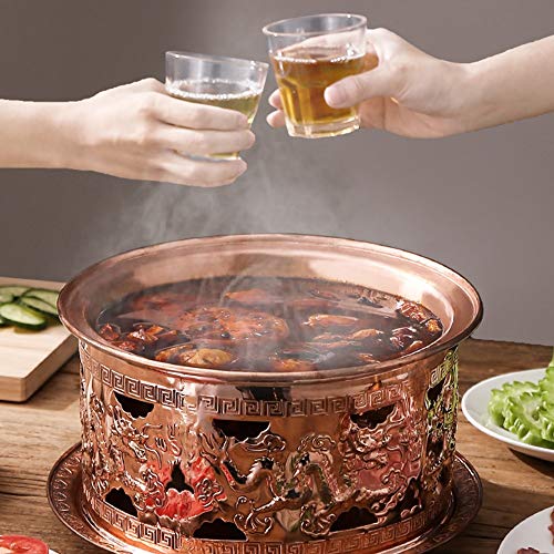 Olla caliente de cobre para hot pot estilo chino mongol miniatura 4