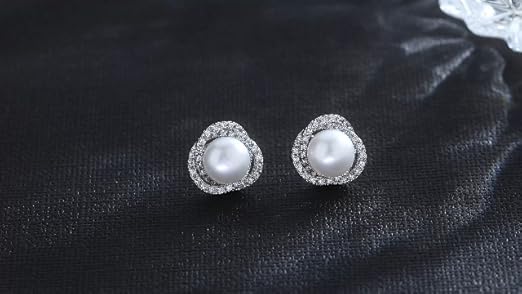 Amazon.com: Real Pearl Earrings for Women 925 Sterling