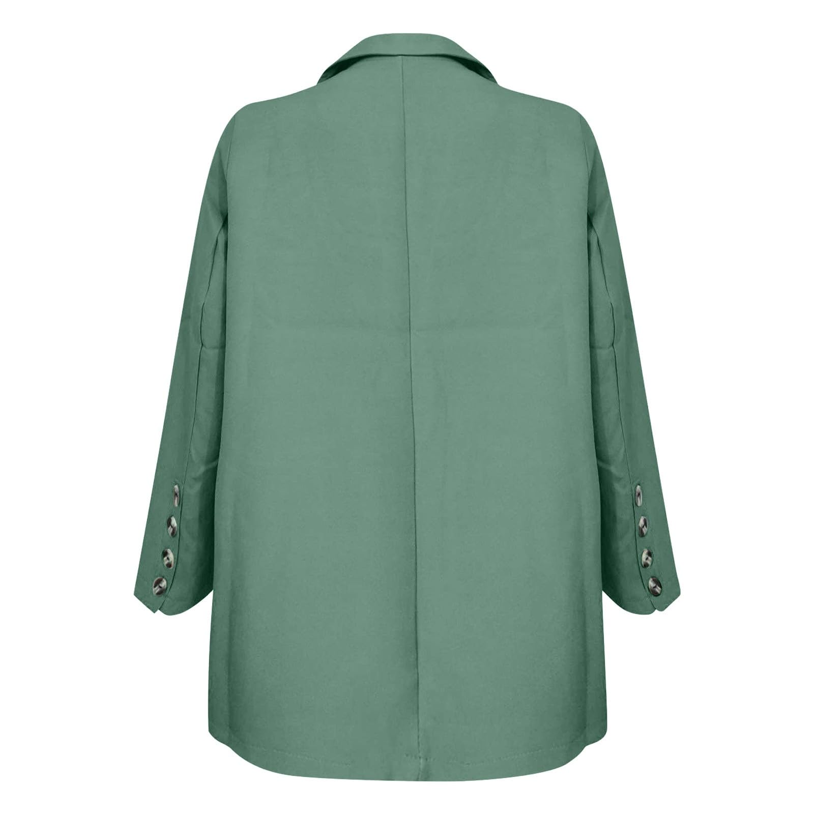 2025 - Conjunto de dos piezas con solapa para mujer, manga larga, con botones, formal, chaqueta y pantalón, traje delgado y holgado, sudadera para correr
