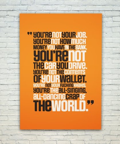 Posterskart Paper Fight Club Quote Poster (46 X 30.5 X 0.1cm, Multicolor)