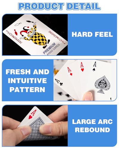 Spielkarten,2 Decks Pokerkarten,Standard Spielkarten,kartenspiel,Playing Cards, Profi Poker, Wasserdichtes,Geeignet für Familienpokerspiele, Partypokerspiele – Bild 4