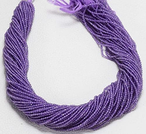 Perles de lithothérapie améthyste facettée 2mm pour créer vos bijoux bien-être