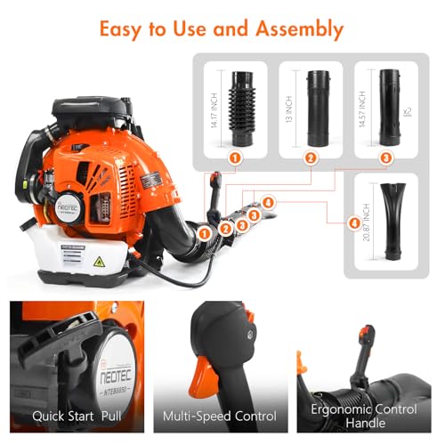 Image of 75.6cc Gas Leaf Blower Backpack 847CFM 2-Cycle Ergonomic Harness System 236 MPH Low Vibration and Cruise Control Powerful Gas Blowers for Lawn Yard Care Gifts for Dad