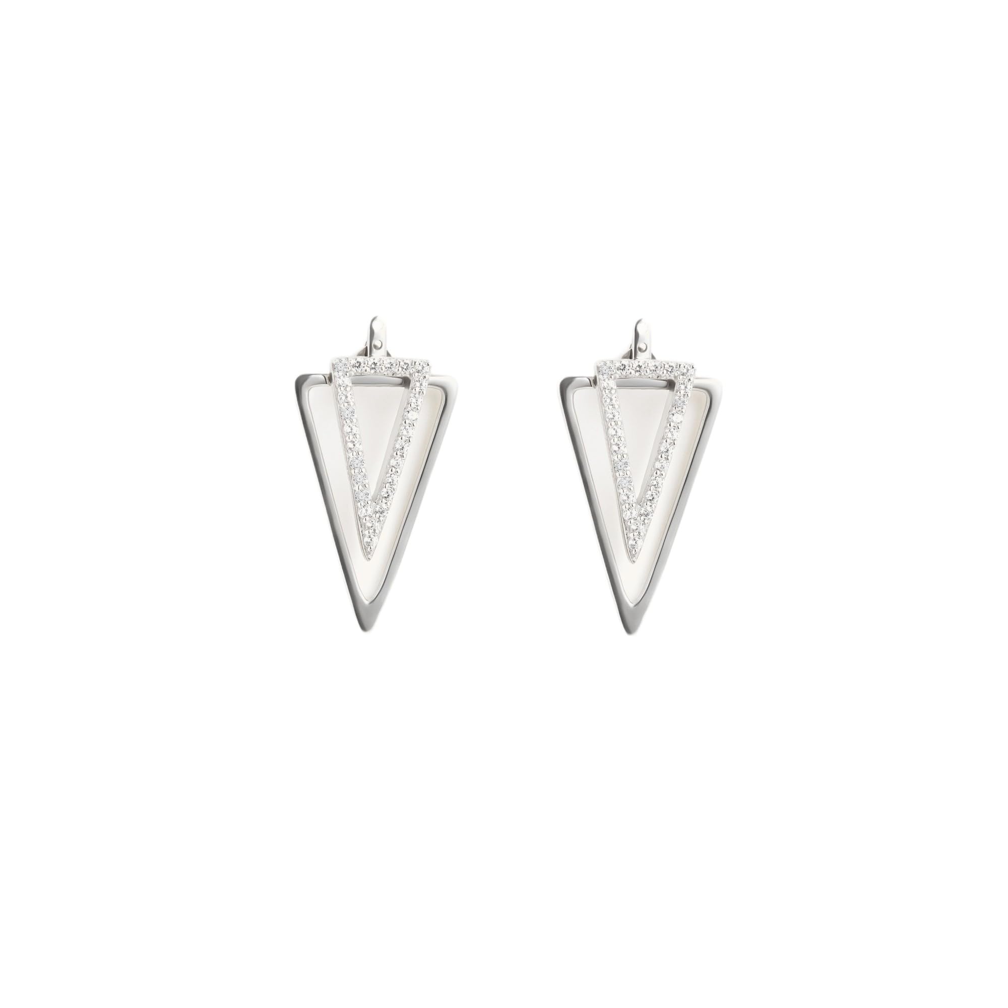 MABEL 925 Sterling Silver, 18 Kt Gold Plated Inverse Triangle Statement Earrings, Fine Jewellery Gifts for Women & Girls, Assured Purity & 6 Month Warranty* (B0CRY3F75B) Amazon Price History, Amazon Price Tracker