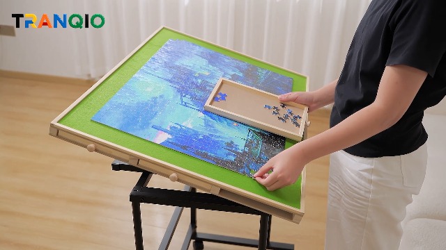 Amazon.com: Tranqio 1500 Piece Jigsaw Puzzle Table with Metal Lazy