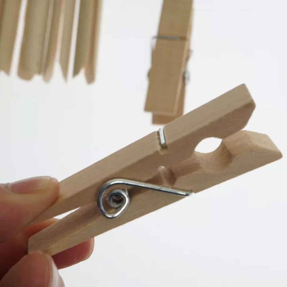 Mollette in Legno Montessori, spilli in Legno Naturale