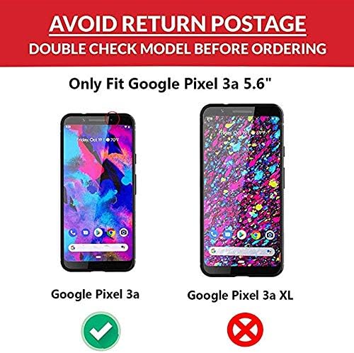 LeYi Google Pixel 3a Case (Not fit 3a XL) with HD Screen Protector, [Military-Grade] Armor Full-Body Dual Layer Protective Phone Case with Rotating Holder Kickstand for Google Pixel 3a, JSFS Blue
