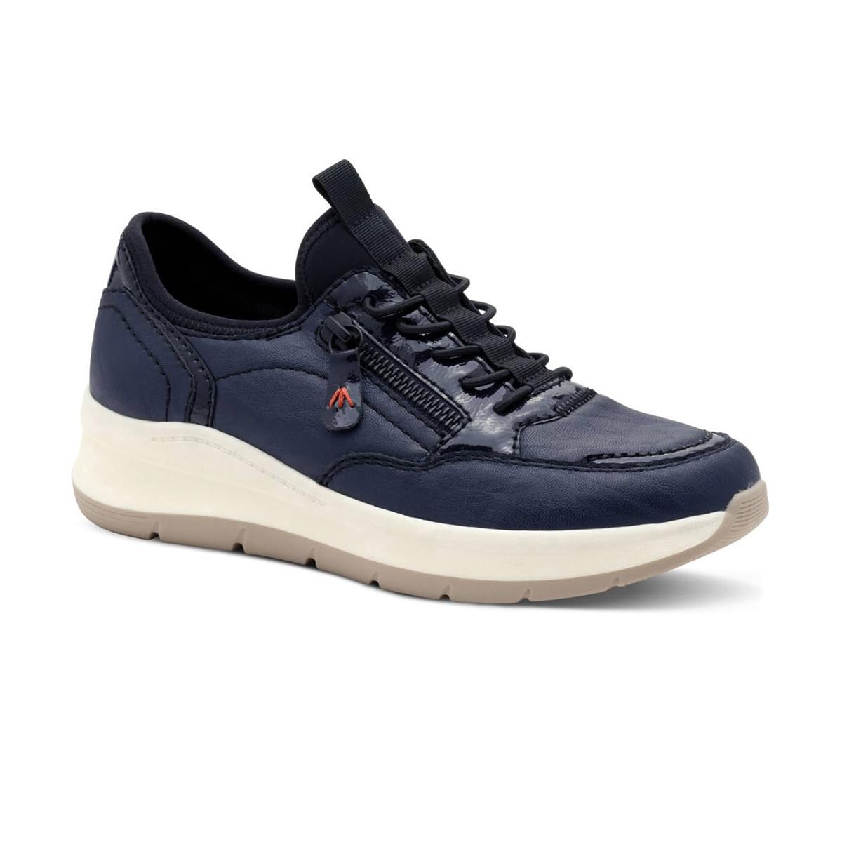 Jana Women’s Flat Sneakers with Chunky Sole Vegan, Navy, 3,5 UK