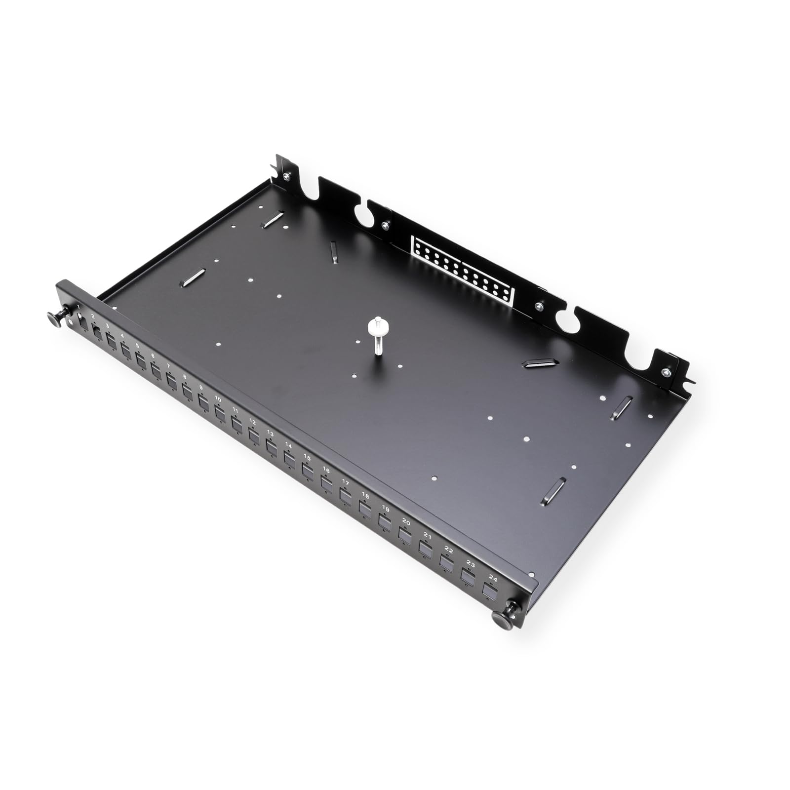 VALUE 19"-Spleißbox leer 1 HE, ausziehbar, 24x SC SX/LC DX